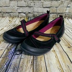 Easy Spirit Mary Jane Black Leather Slides Slip ons size 11